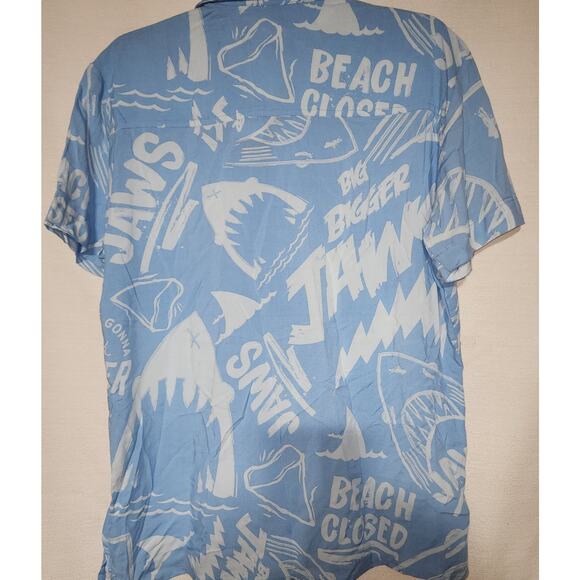 Jaws button down short sleeve shirt men's small - Picture 6 of 6